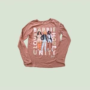 NWT Barbie Dusty Light Brown Unity | Diversity Long Sleeve Tee 10/12Y